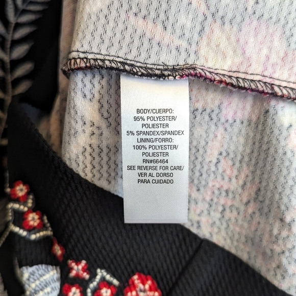 Sandra Darren Floral Print Cap Sleeve Lightweight Women's Midi Dress - Picture 4 of 5